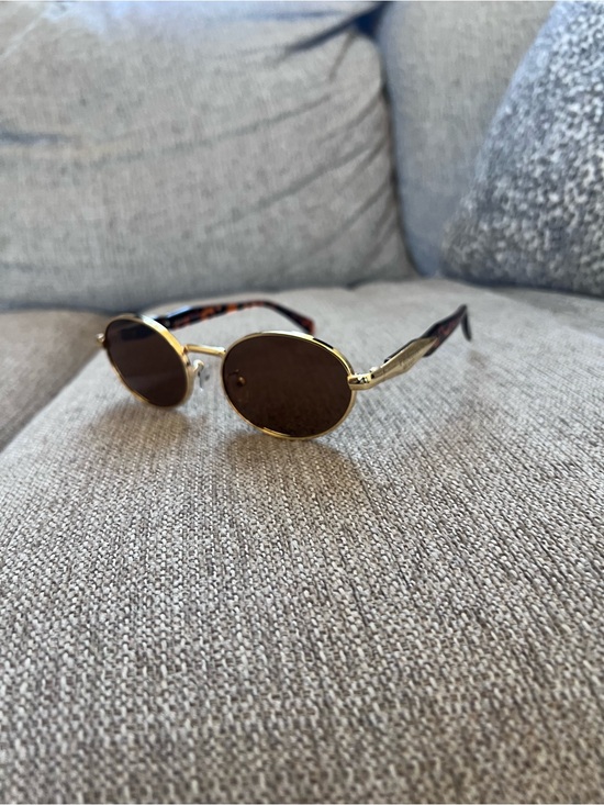 Prada PR 65ZS Gold Frame Sunglasses with Brown Lenses and Tortoiseshell Temples main image 9